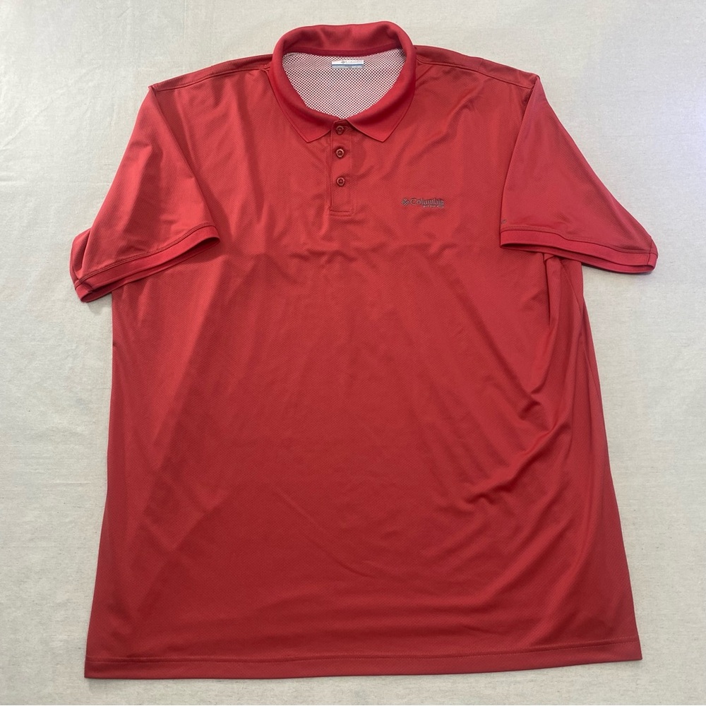 Columbia PFG Men’s 3XT Omni Shade Button Fishing Shirt Pink Salmon/Orange
